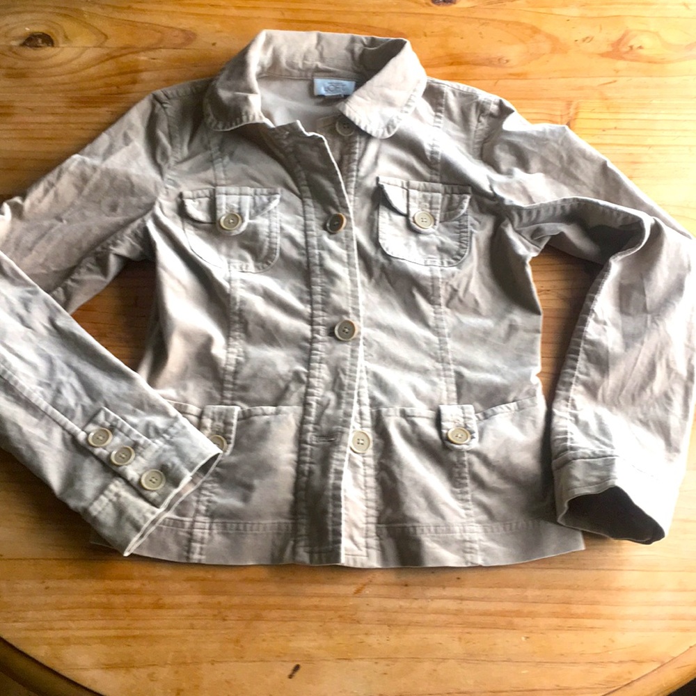 Loft velvet blazer tan color sz 6